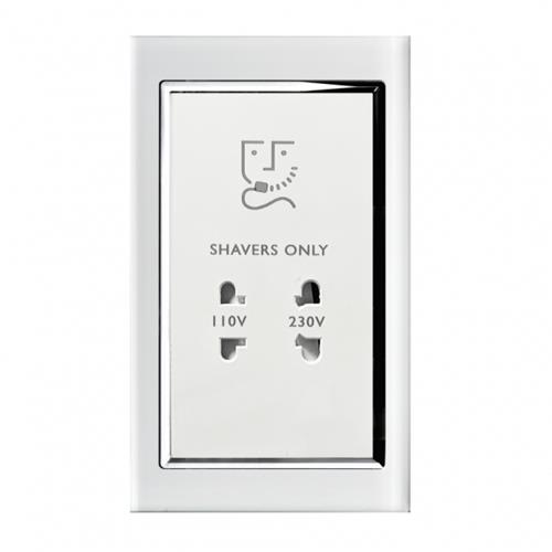 Crystal CT Shaver Socket White