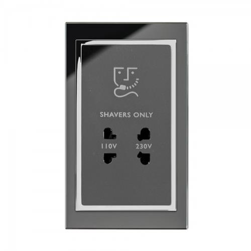 Crystal CT Shaver Socket Black
