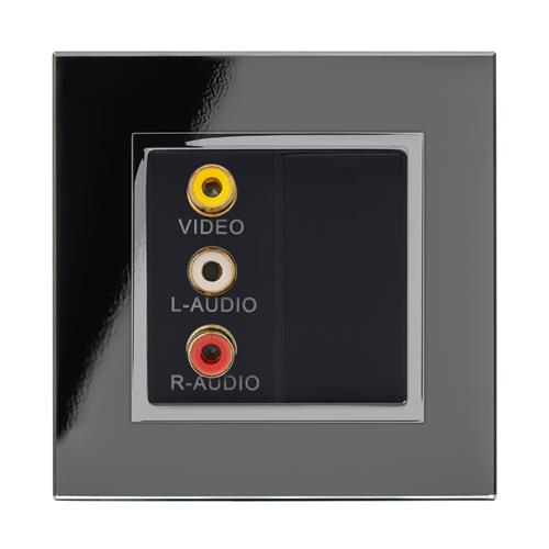 Crystal CT Audio/Video Socket Black