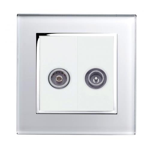 Crystal CT TV - FM Socket White