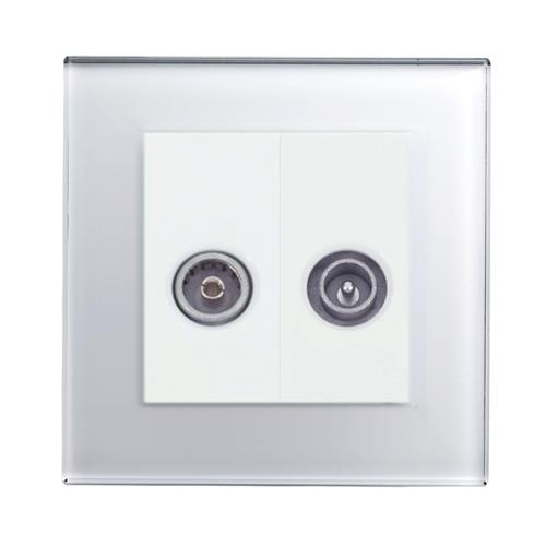 Crystal PG TV - FM Socket White