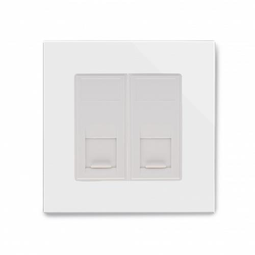 Crystal PG Dual CAT5e Socket White