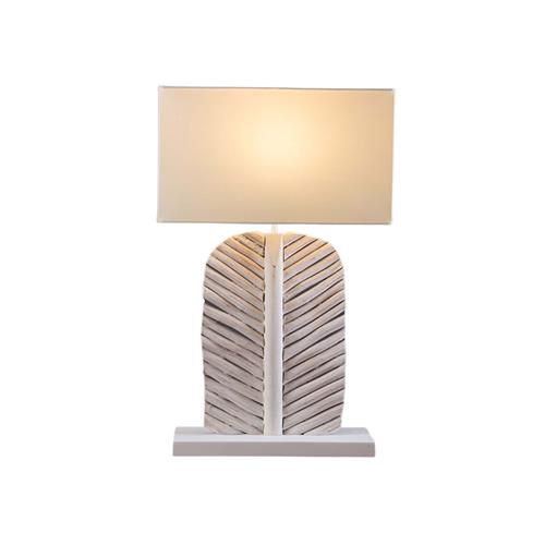 Wood Leaf Table Lamp