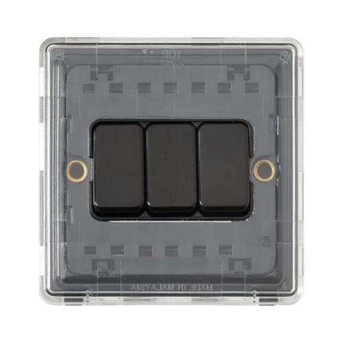 Dimensions Switch 3 Gang SP 2 Way 10A (B