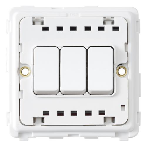 Dimensions Switch 3 Gang SP 2 Way 10A (W