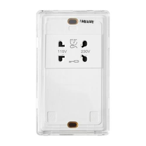 Dimensions Shaver Socket 115/230V (White