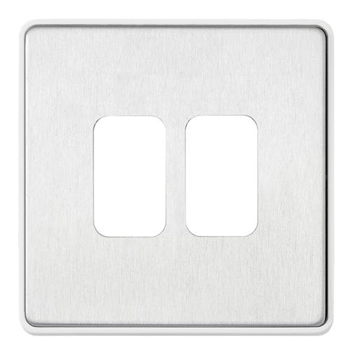 2G SWITCH/2 MOD GRID FRONTPLATE