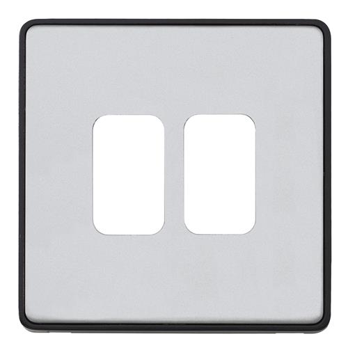 2G SWITCH/2 MOD GRID FRONTPLATE
