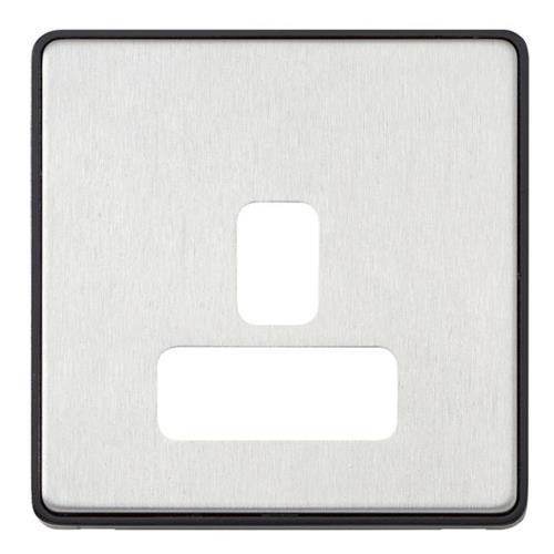 1G 13A DUAL EARTH SOCKET FRONTPLATE