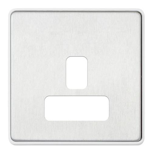 1G 13A DUAL EARTH SOCKET FRONTPLATE