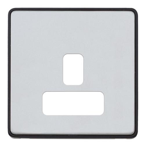 1G 13A DUAL EARTH SOCKET FRONTPLATE