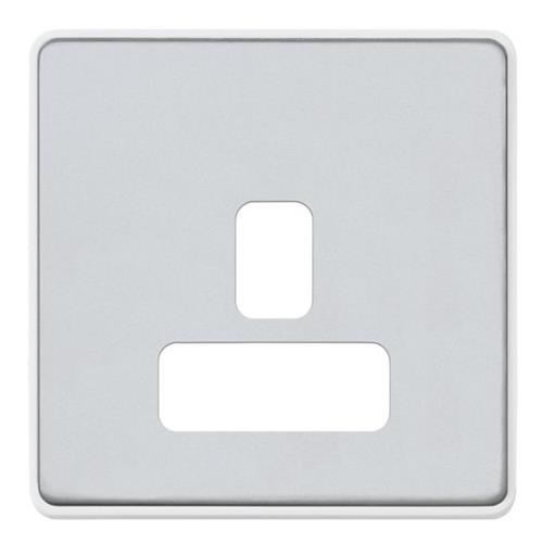 1G 13A DUAL EARTH SOCKET FRONTPLATE