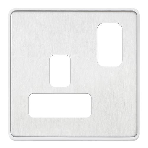 DIM F/PL 1G 13A SWD SOC WHT TR BRSH ST/S