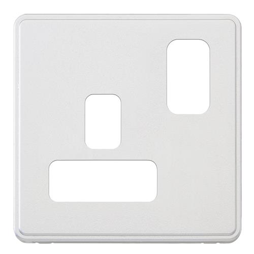 DIM F/PL 1G 13A SWD SOC LIGHT SILVER