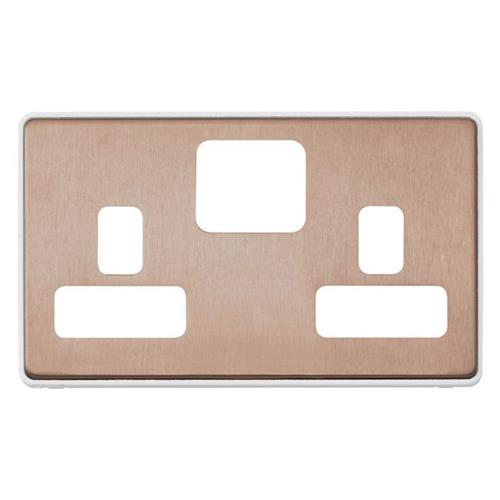 DIM F/PL 2G 13A SWD SOC WHT TR BRONZE