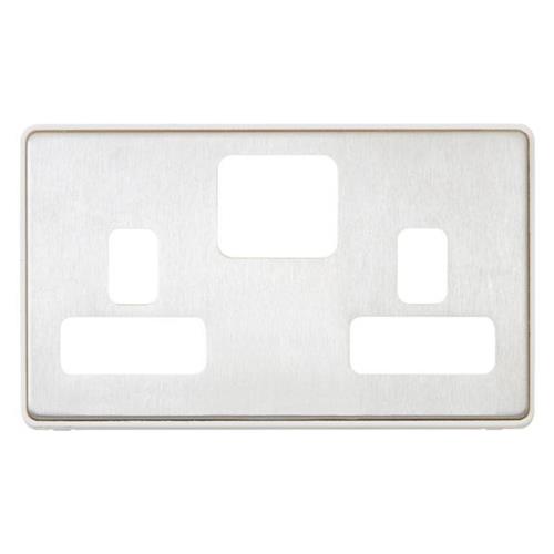 DIM F/PL 2G 13A SWD SOC WHT TR BRSH ST/S