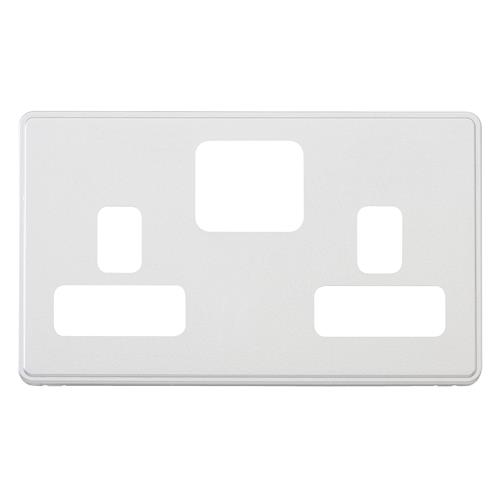 DIM F/PL 2G 13A SWD SOC LIGHT SILVER