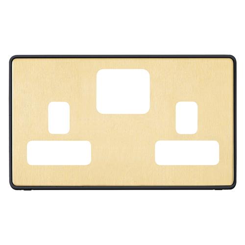 DIM F/PL 2G 13A SWD SOC BLK TRM SAT BRAS