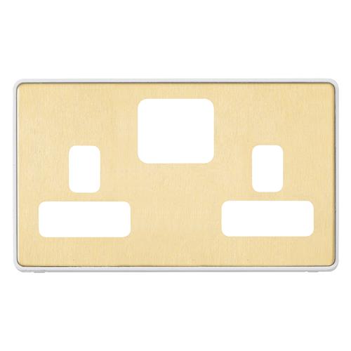 DIM F/PL 2G 13A SWD SOC WHT TRM SAT BRAS