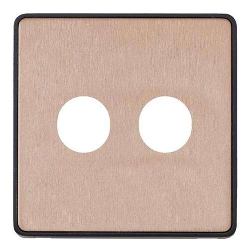 1G DOUBLE DIMMER FRONTPLATE