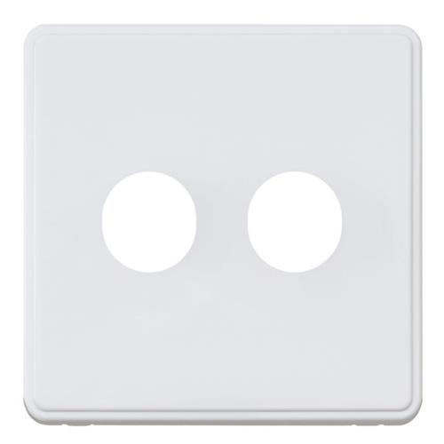 1G DOUBLE DIMMER FRONTPLATE