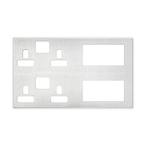 4G DP SWITCHSOCKET 8 MOD EURO FRONTPLATE