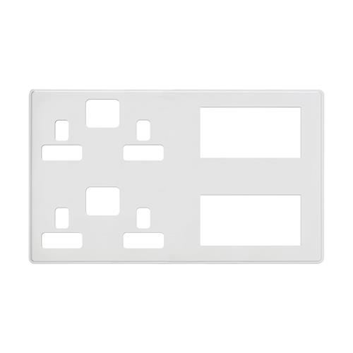 4G DP SWITCHSOCKET 8 MOD EURO FRONTPLATE