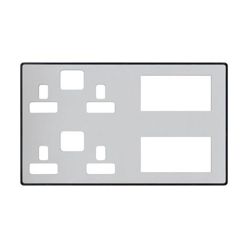 4G DP SWITCHSOCKET 8 MOD EURO FRONTPLATE